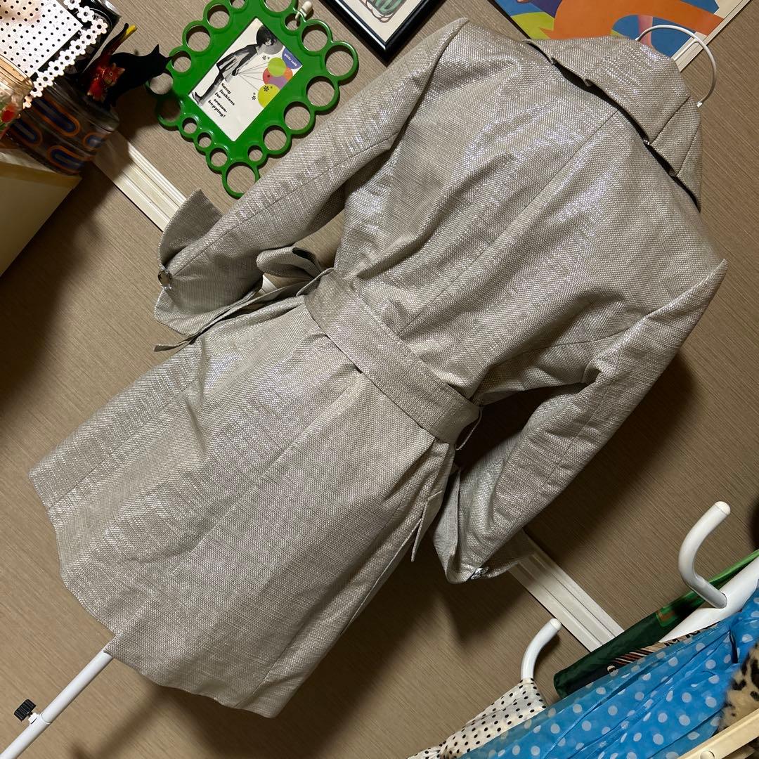 昭和レトロ MISA HIRAMATSU キラキラ✧ ベルト付きジャケット 古着 昭和レトロ MISA HIRAMATSU キラキラ✧ ベルト付きジャケット 古着