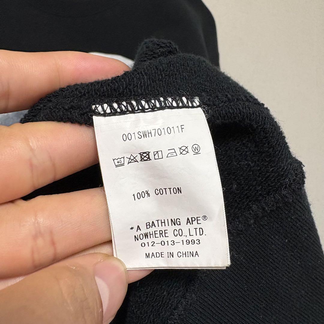 A BATHING APE Head Moon Crewneck XL ブラック