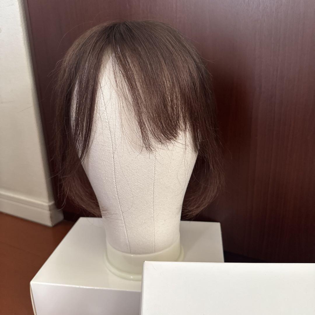 私元気　ヘアピース　ライトブラウン