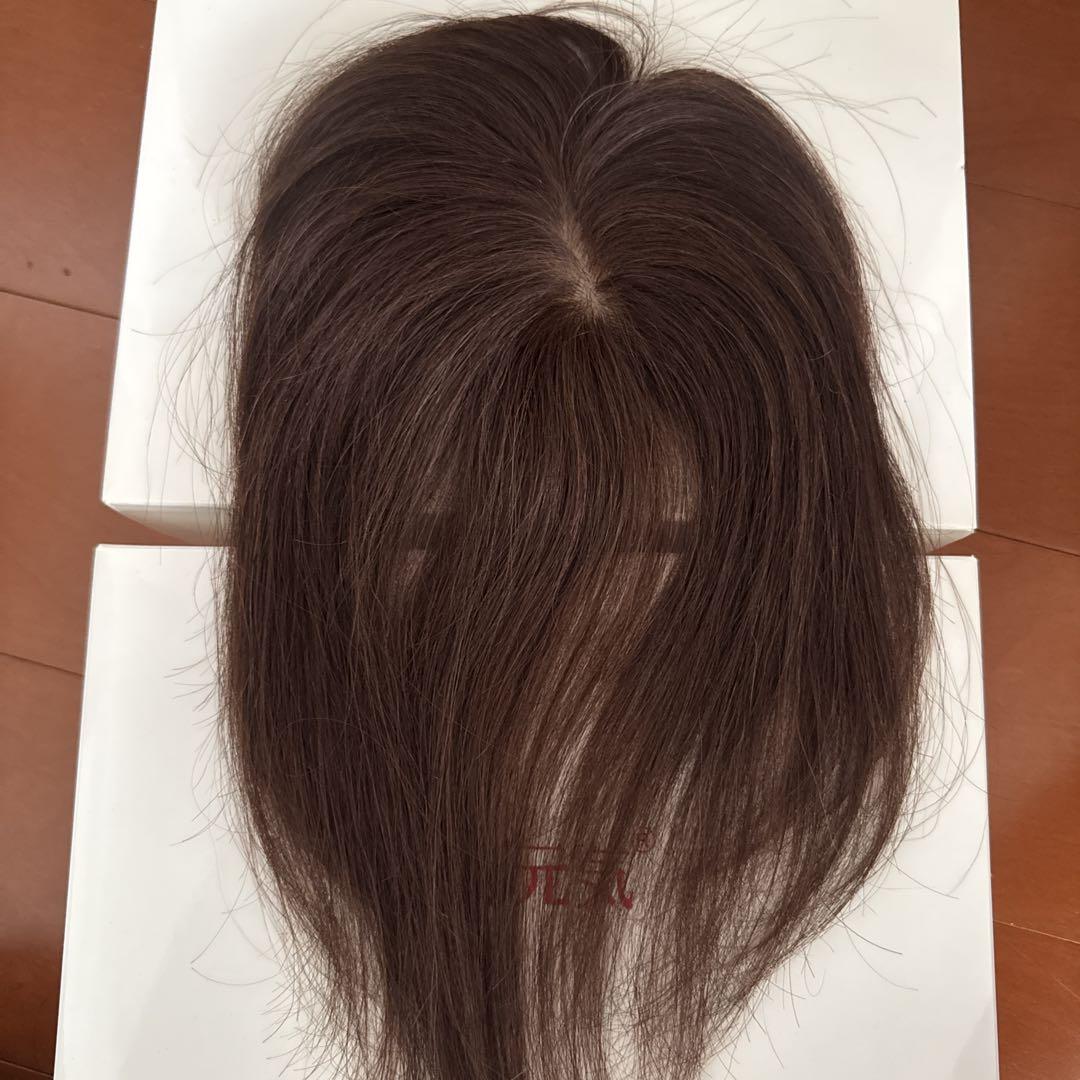 私元気　ヘアピース　ライトブラウン
