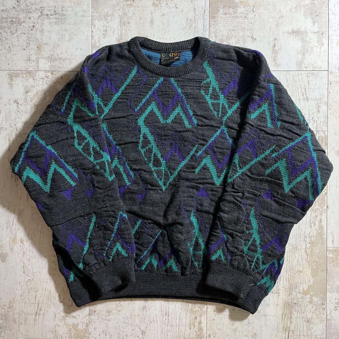 COOGI クージー オーストラリア製 立体 マルチカラー ウール