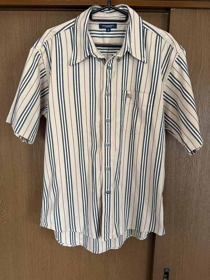 BURBERRY ストライプ 半袖シャツ Mサイズ