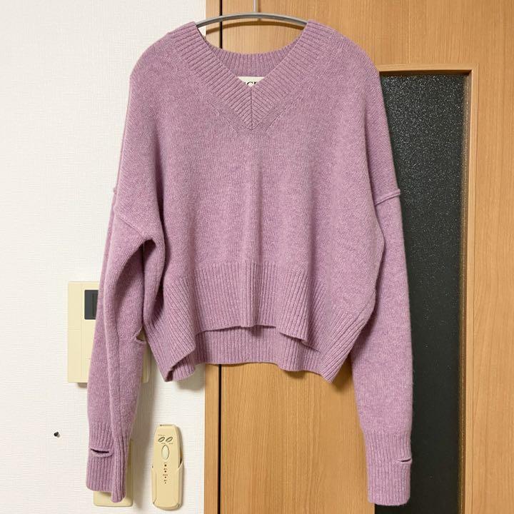 ロンハーマ☧ INSCRIRE ブロークンVネックニット PIY1t-m60822700558 アンスクリア ランテ