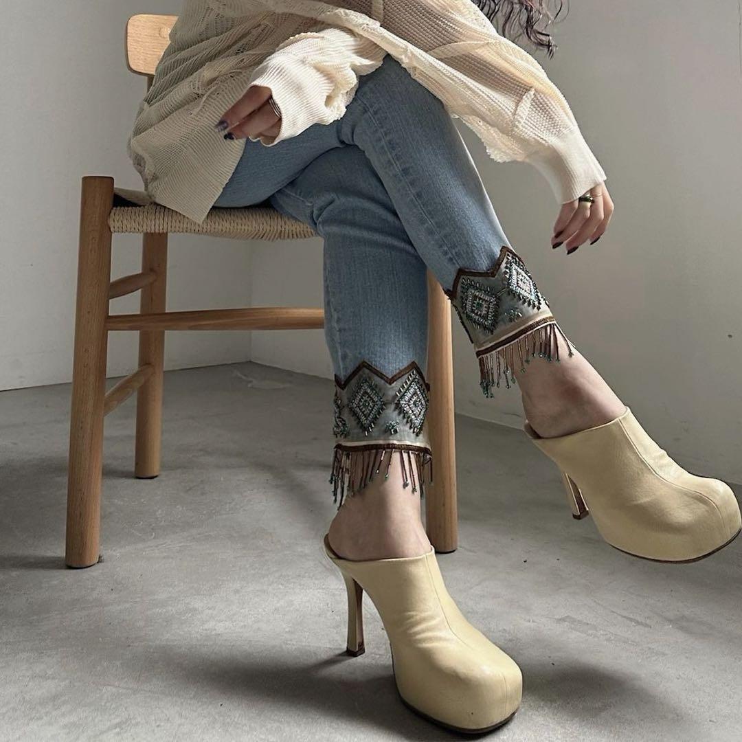 Ameri VINTAGE アメリ FRINGE PARTS SET DENIM