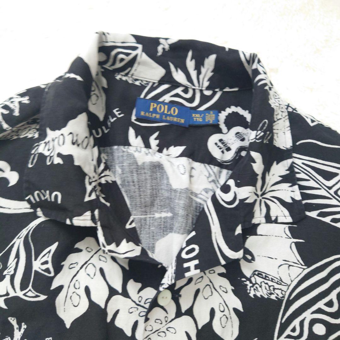 極希少 2XL POLO RALPH LAUREN モノトーン アロハシャツ