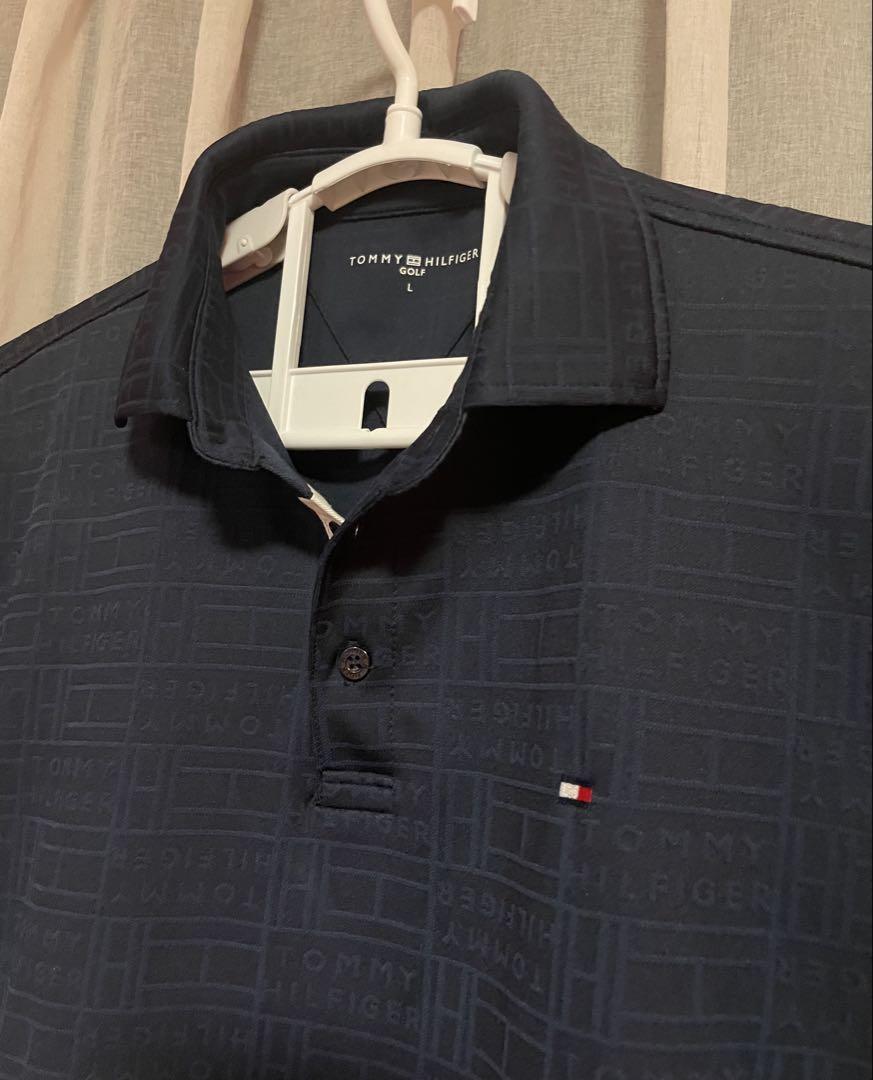 美品 TOMMY HILFIGER ゴルフ 半袖ポロシャツ L ネイビー