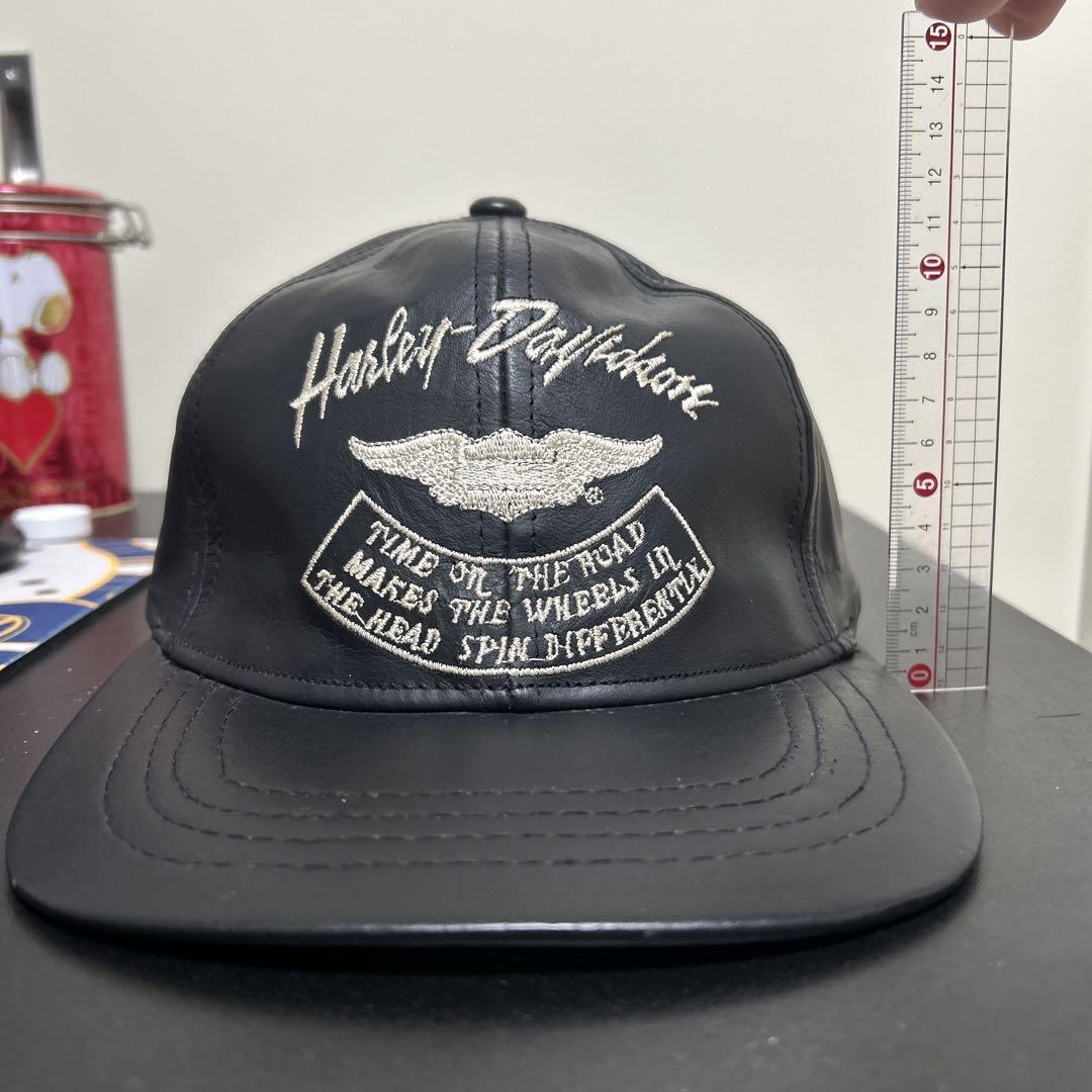 【値下げ】Harley-Davidson レザーキャップ アンティーク アメカジ