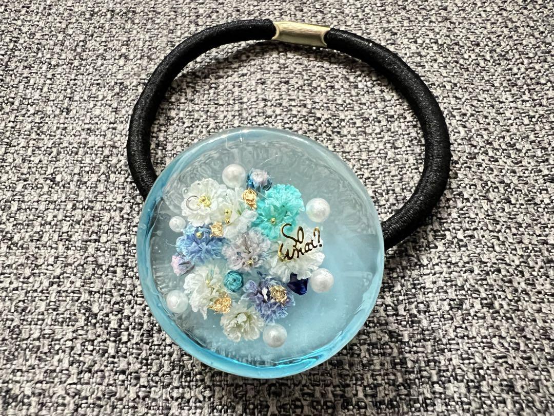 レジンヘアゴム　かすみ草✨ かすみ草 ヘアゴム セット ドライフラワー レジン アクセサリー