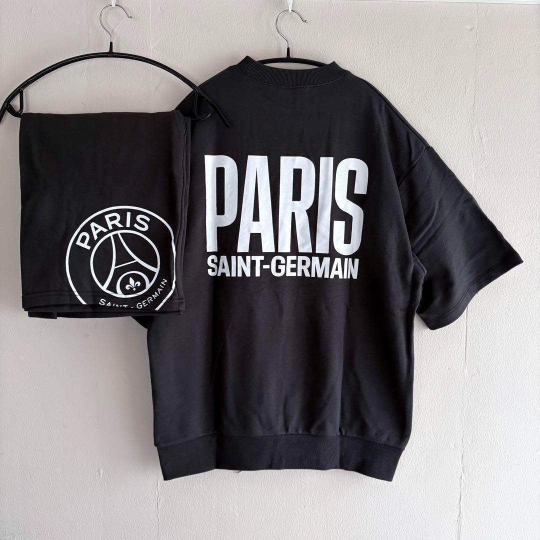 新品 パリサンジェルマンロゴ セットアップ PSG 墨黒 L - メルカリ