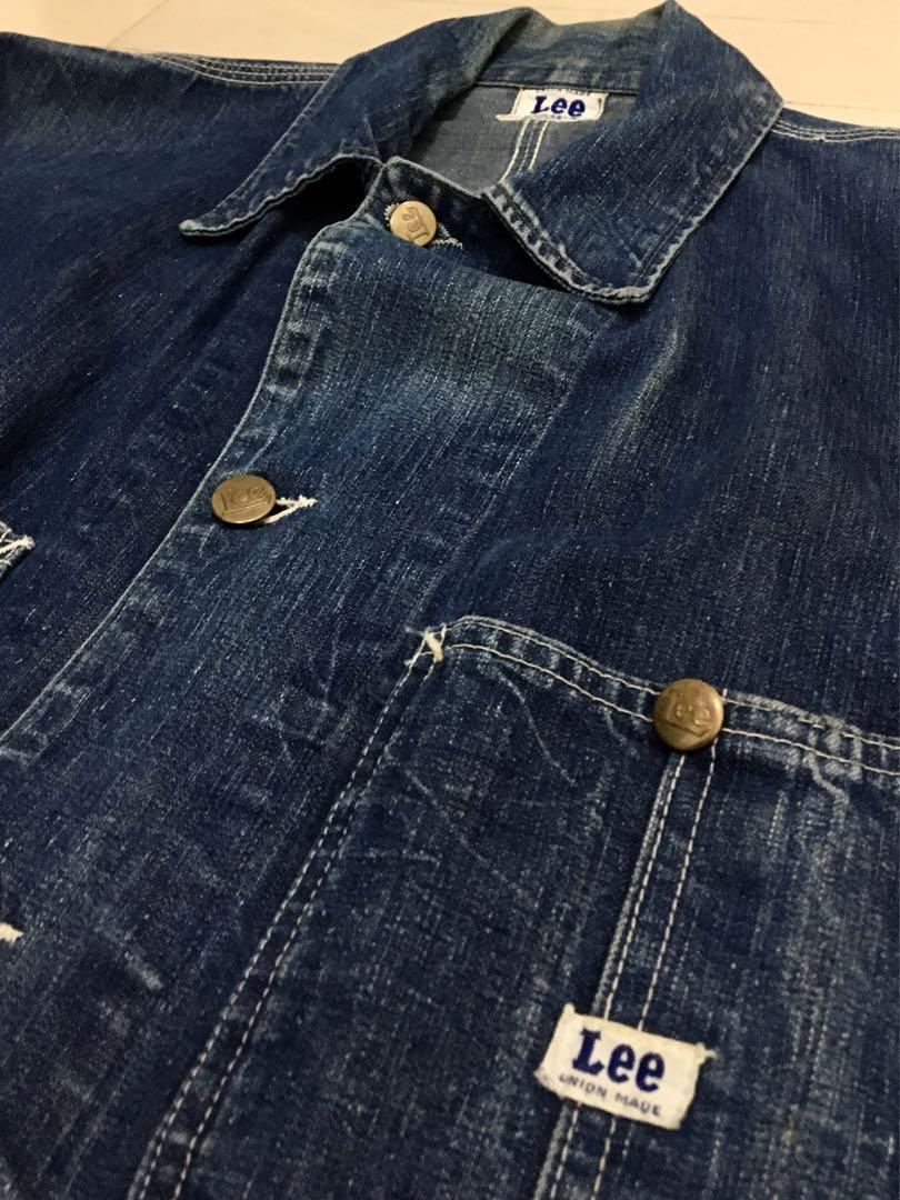 極上】真紺 Lee 40-50年代 ロングL 表記40 91-J カバーオール