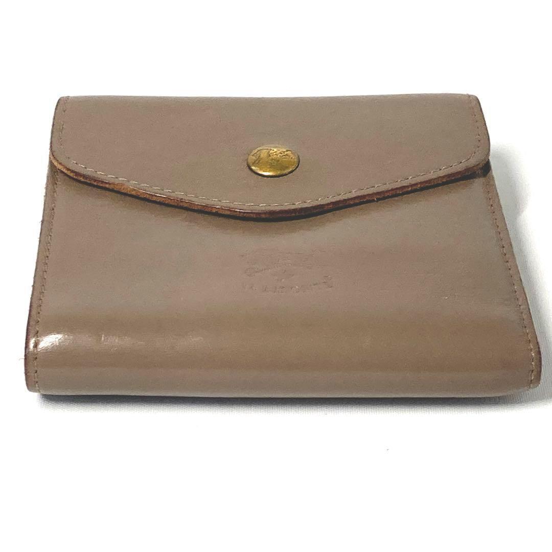 ★IL BISONTE★ 財布 レディース 折財布 グレージュ ☆IL BISONTE☆ 財布 レディース 折財布 グレージュ (IL BISONTE