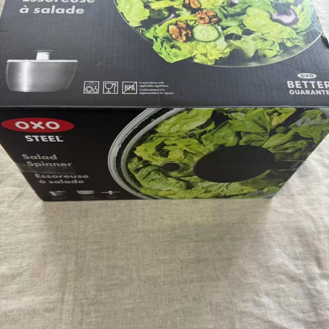 未使用OXO オクソー サラダスピナー 野菜水切り器 ステンレス サラダスピナー