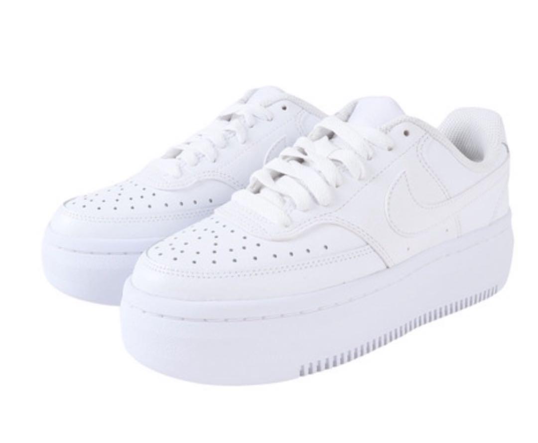 新品NIKEホワイト 白レディース スニーカー24.5ソール高め
