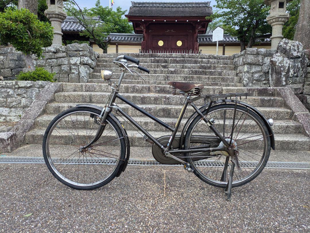 ナショナル　実用車　昭和　レトロ　自転車 ロッドブレーキ　ビンテージ