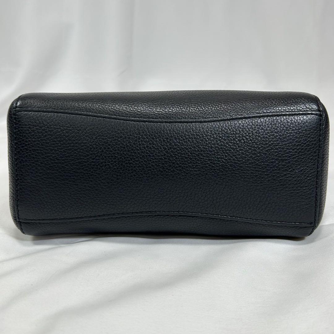 【極美品/カード付】フルラ テッサ S 2way ショルダーバッグ レザー 黒