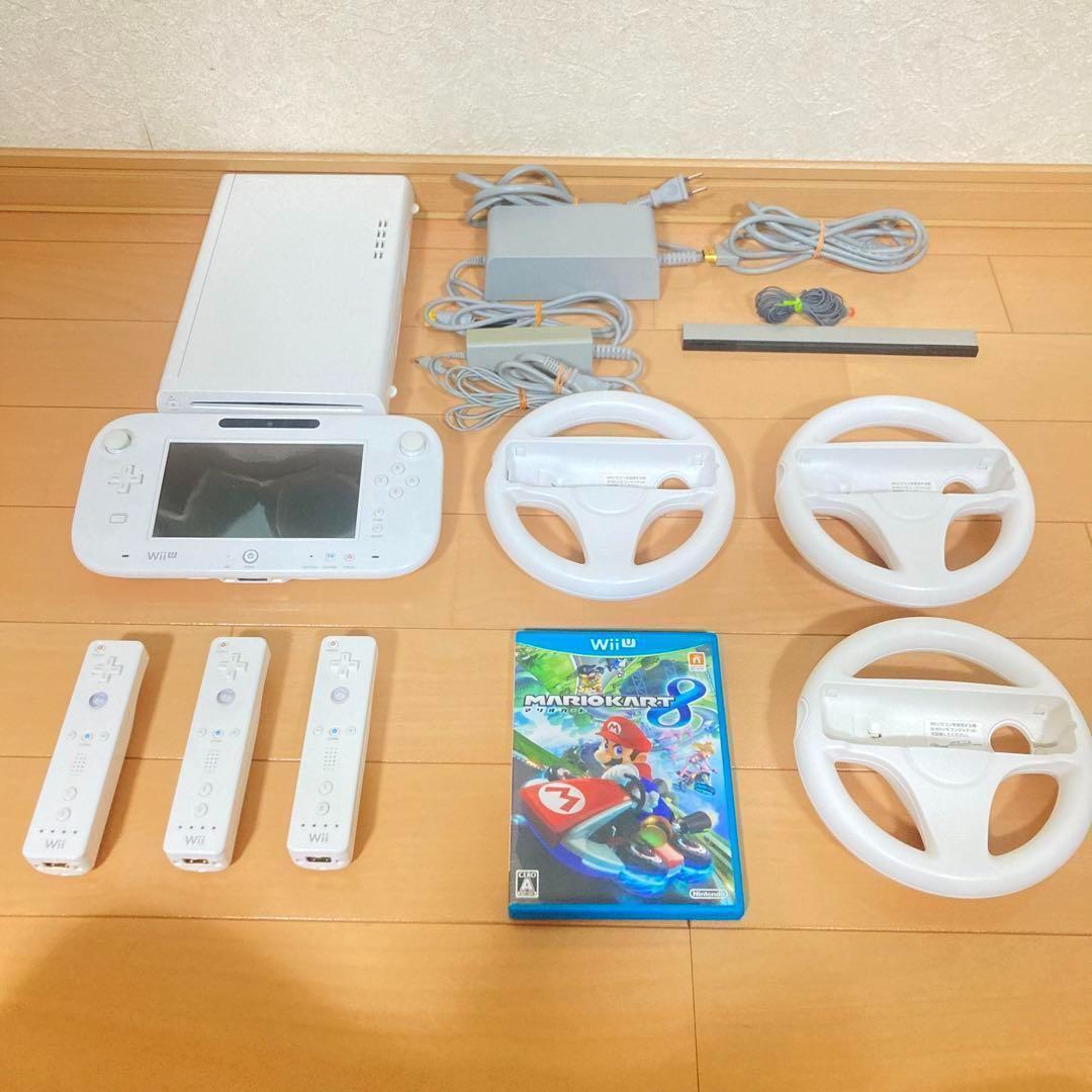 動作確認済み】WiiU 本体 ホワイト マリオカート 4人でワイワイ