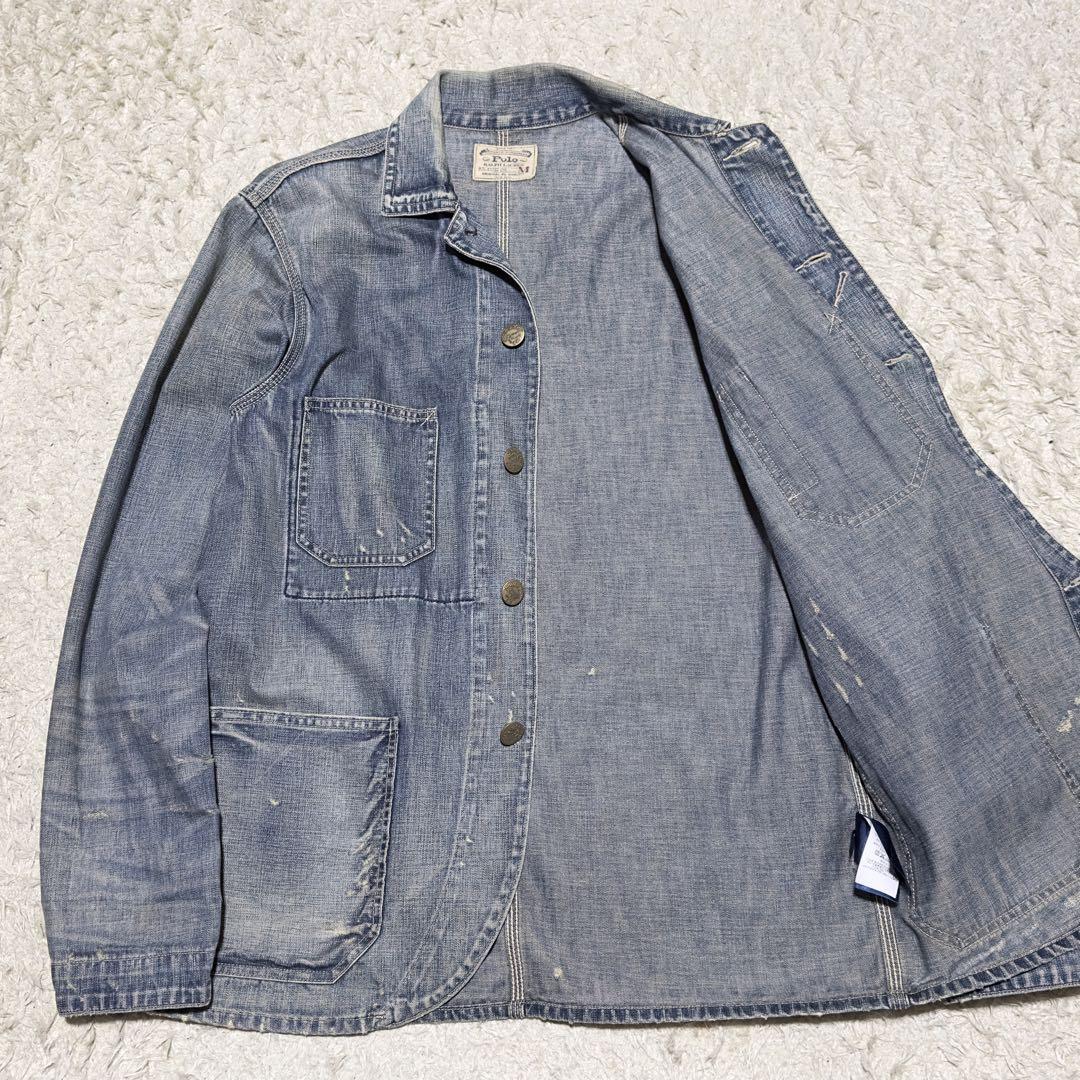 Polo Ralph Lauren デニム カバーオール ダメージ加工 雰囲気M