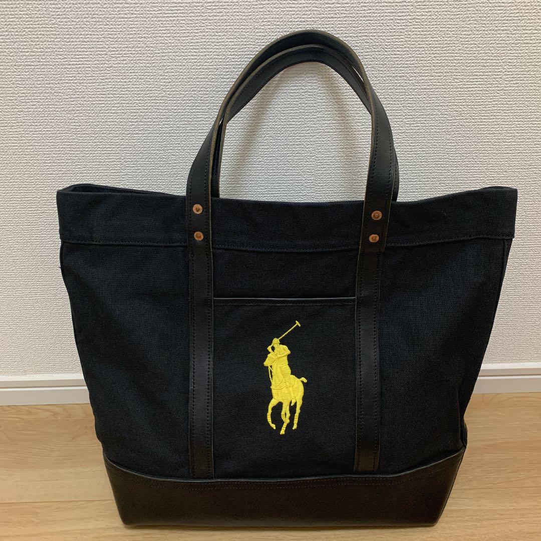 値下げ】ラルフローレン キャンバスxレザー トートバッグ