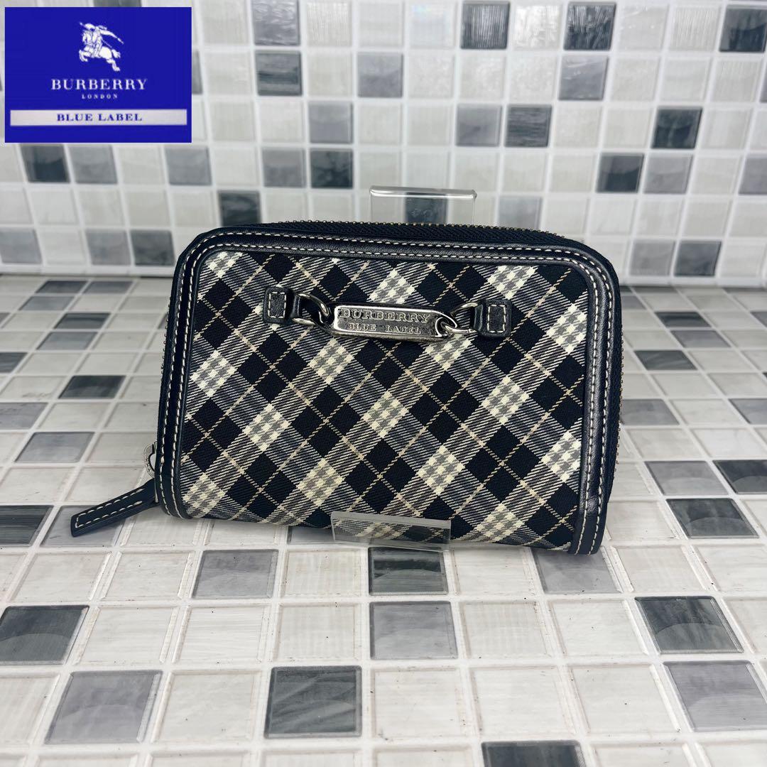 Burberry バーバリーブルーレーベル ラウンドファスナー 二つ折り財布 1BURBERRY BLUE LABEL