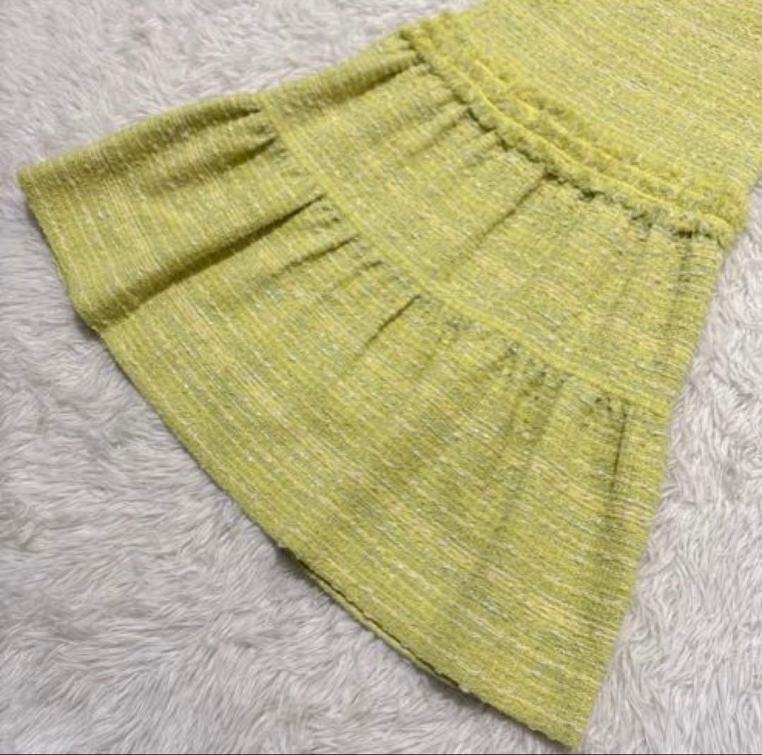 Rene ルネ ツイード ワンピース マリアケント イエローグリーン S Rene ルネ ツイード ワンピース マリアケント イエローグリーン S