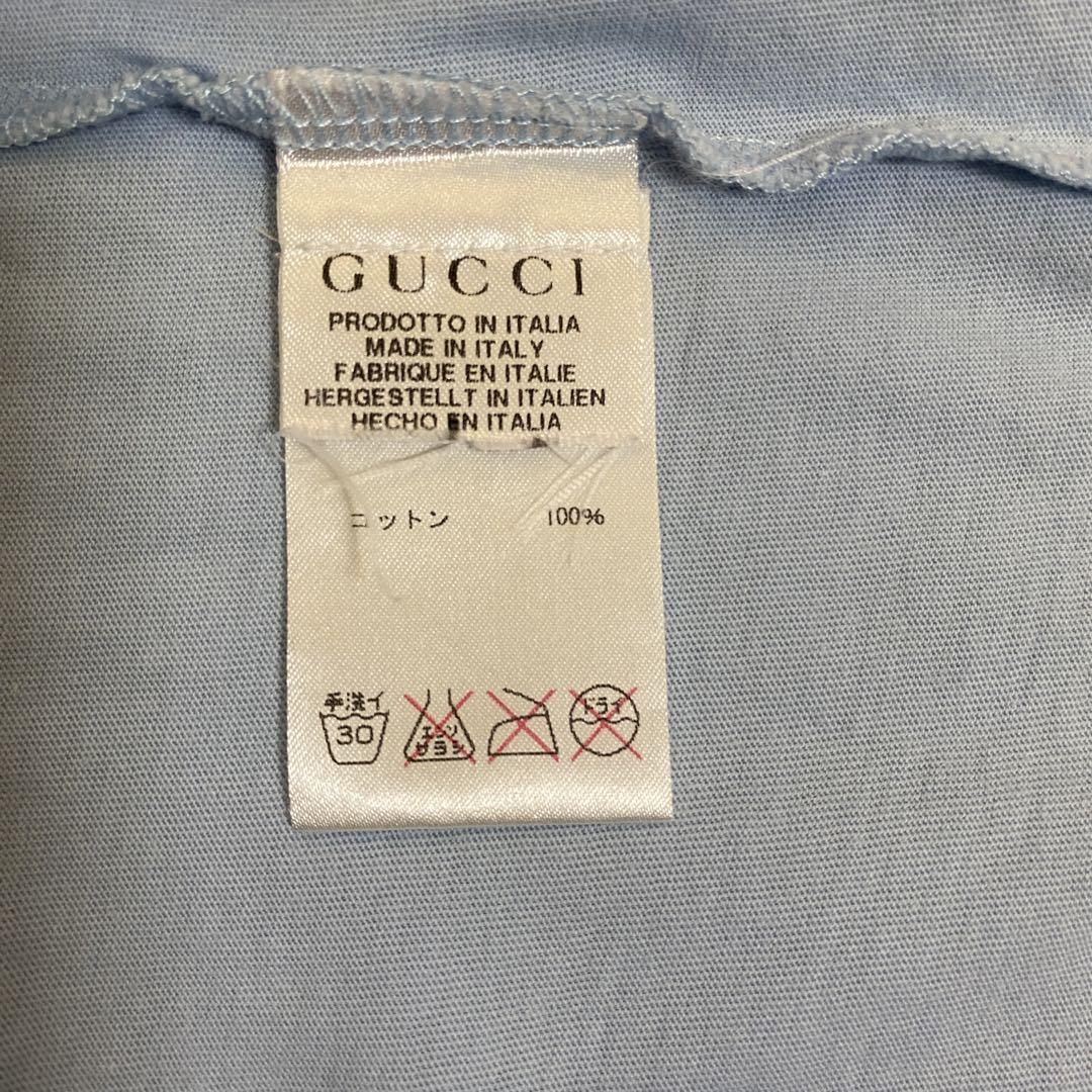 GUCCI グッチチルドレン　水色 Tシャツ カットソー　12 GUCCI グッチチルドレン 水色 Tシャツ カットソー 12 - メルカリ