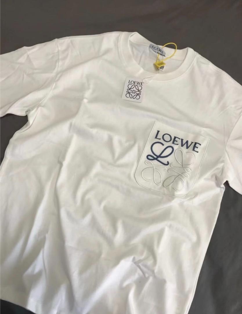 ひろさん専用 LOEWE ロエベ ホワイトTシャツ ブルーロゴ サイズL