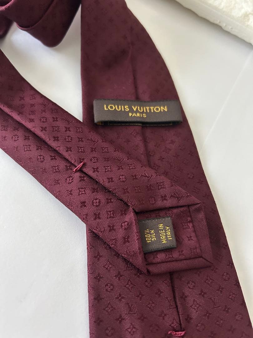Louis Vuitton ルイヴィトン ボルドー ネクタイ モノグラム Louis Vuitton ルイヴィトン ボルドー ネクタイ モノグラム