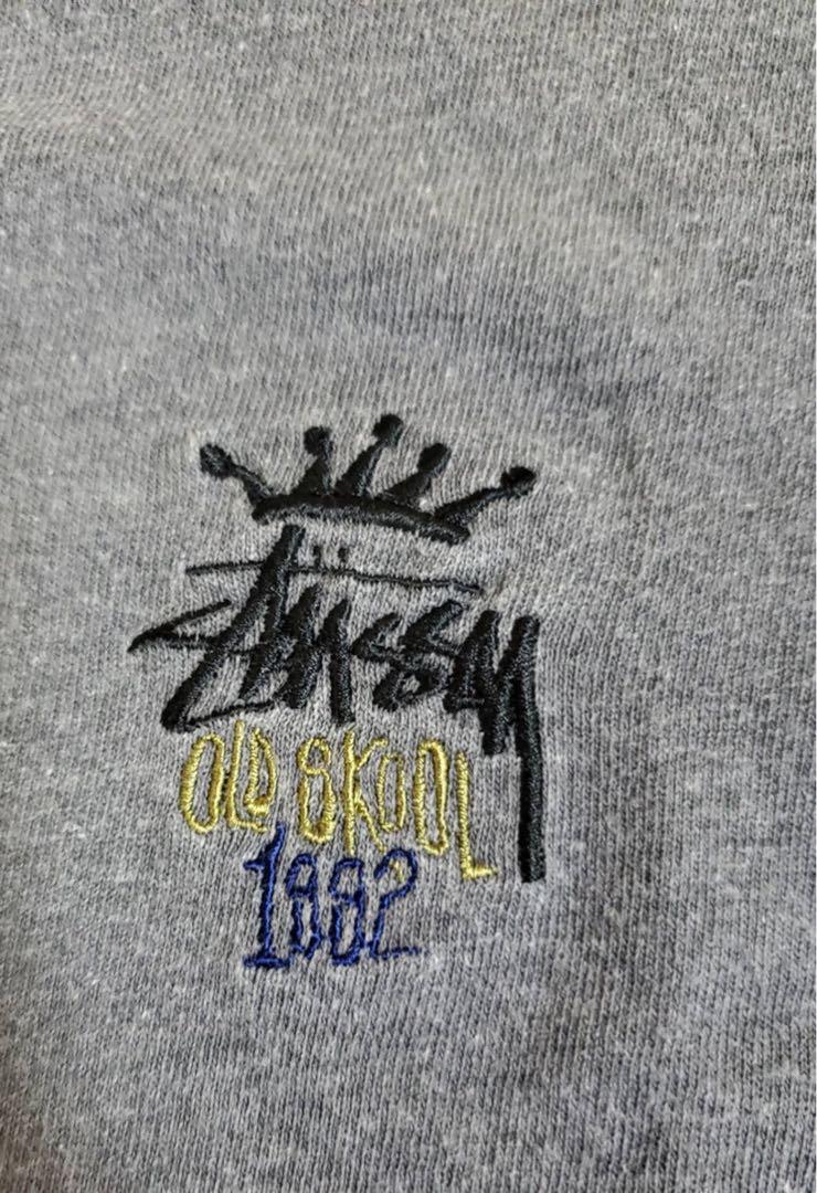 激レア 90s OLD STUSSY グレー 黒タグ USA製 L ステューシー