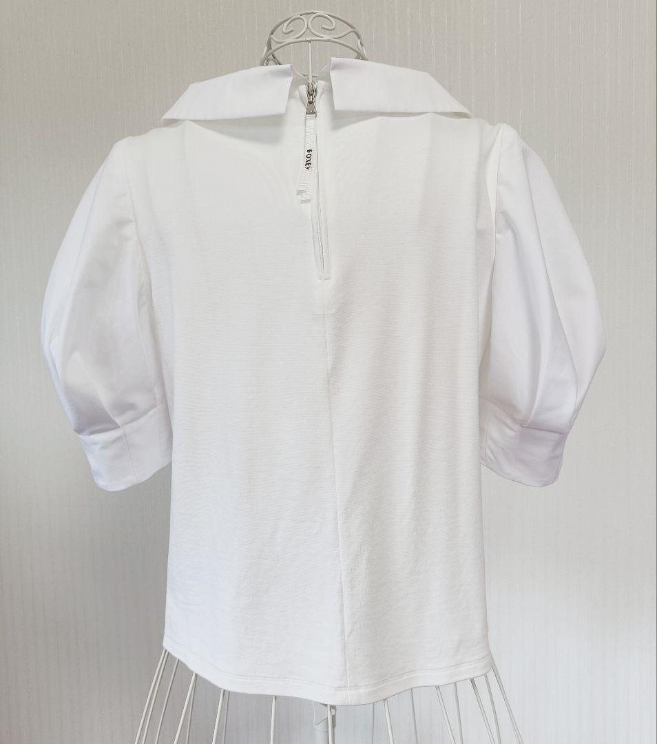 ☆フォクシーNY白襟パフスリーブカットソー42833Baille Top 40