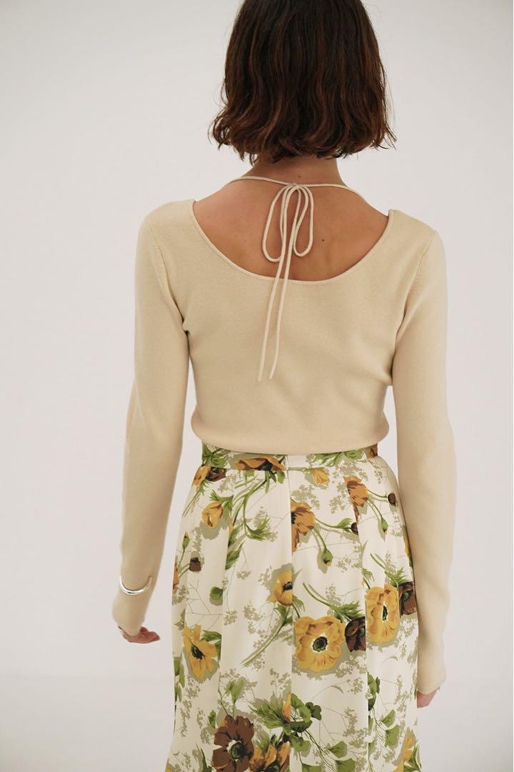 CLANE ARRANGE RIBBON KNIT TOPS