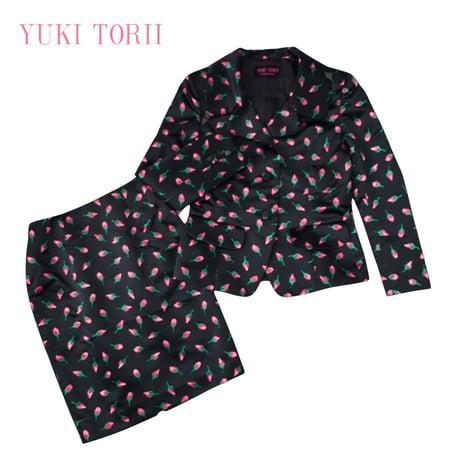 ND975さ@ YUKI TORII 美品 花柄 セットアップ 9/Mセットアップ