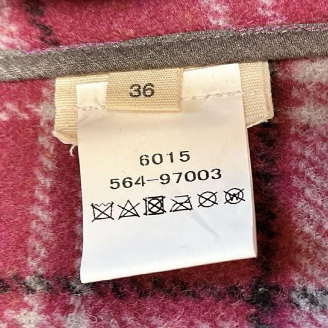 【美品】ロンドントラディション　ダッフルコート　ワインレッド36 ロング