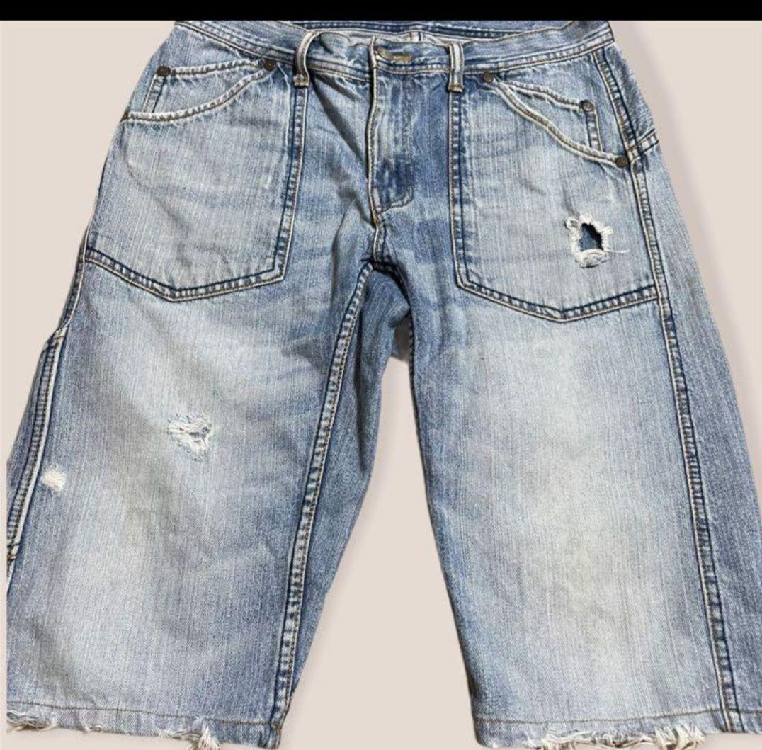 EVISU ハーフデニムパンツ 中古・古着通販】EVISU (エビス) 2001ハーフデニムパンツ ブルー