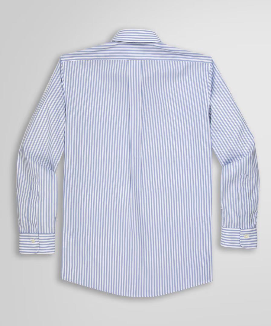Brooks Brothers 青白ストライプ長袖シャツ