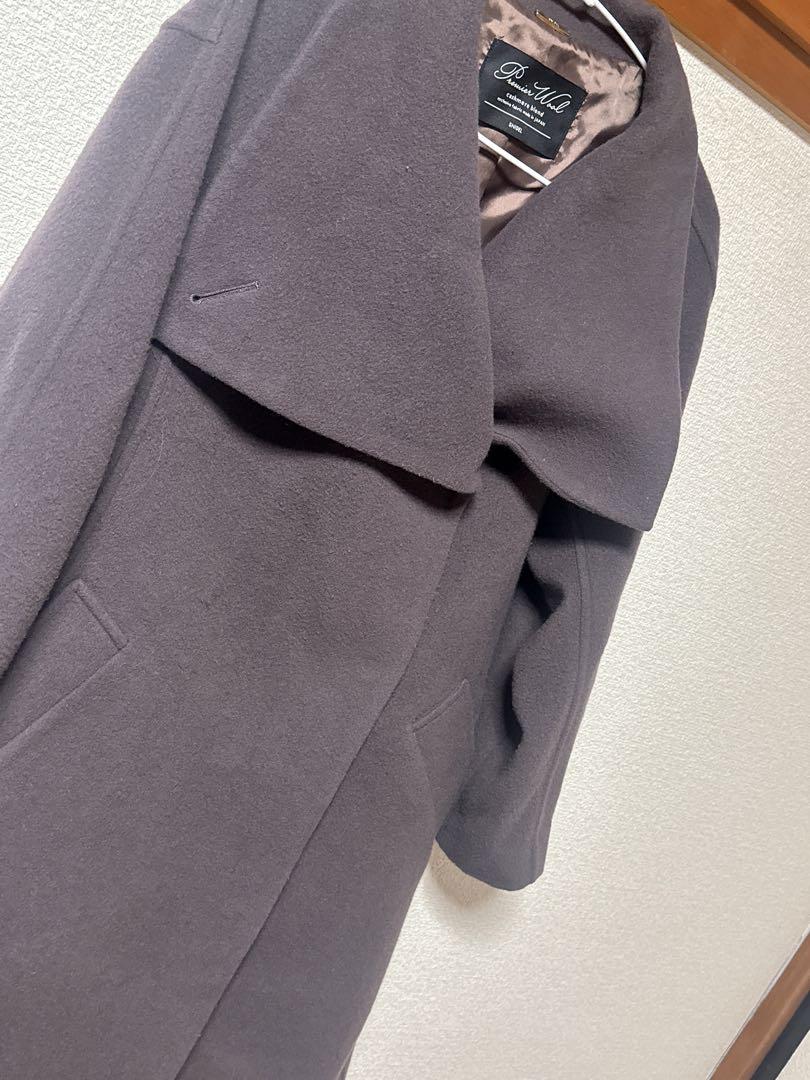 美品 人気 カシミヤ混 スナイデル ビッグスタンドコート