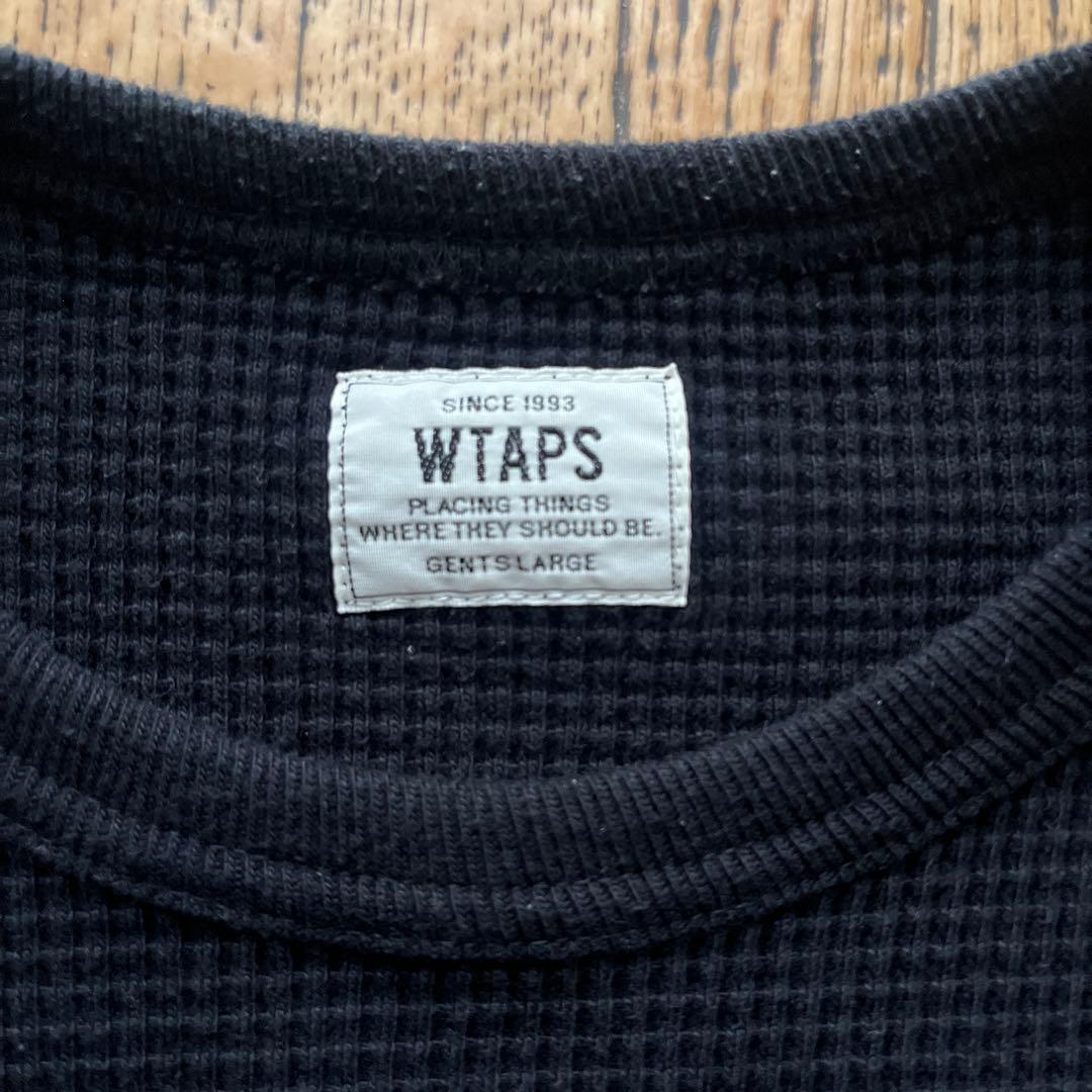 WTAPS ワッフル サーマル ロンT ブラック LL・WTAPS MEDICALDB_JP