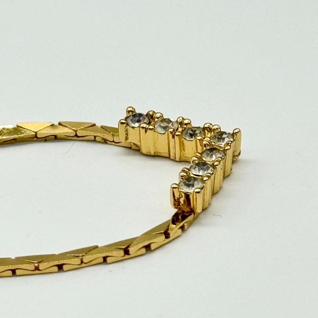 Christian Dior ディオール ネックレス V字 ラインストーン