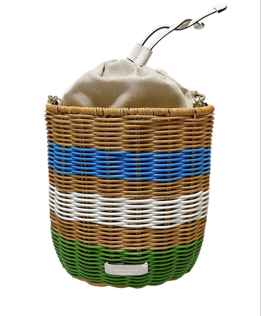 kate spade ブオイ ウィッカー ミディアム バケット バッグ kate spade ブオイ ウィッカー ミディアム バケット バッグ