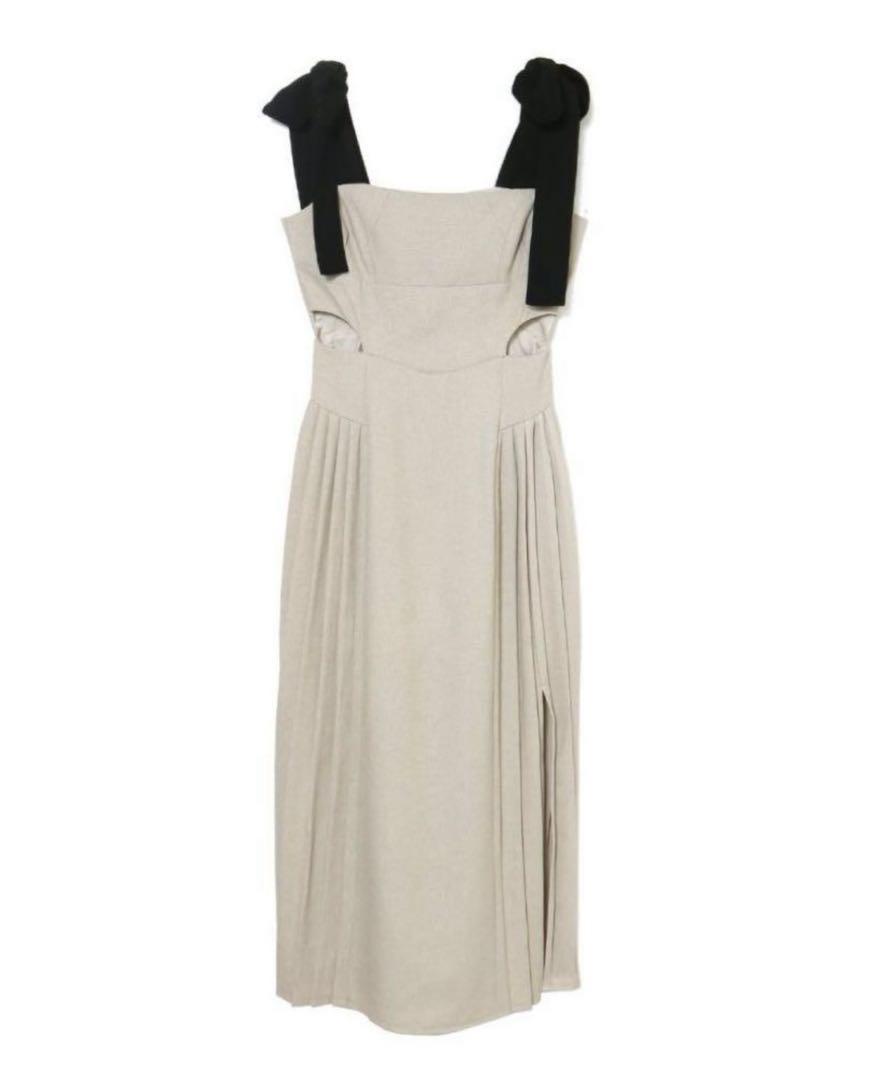 Ann ribbon pleats dress andmary アンドマリー