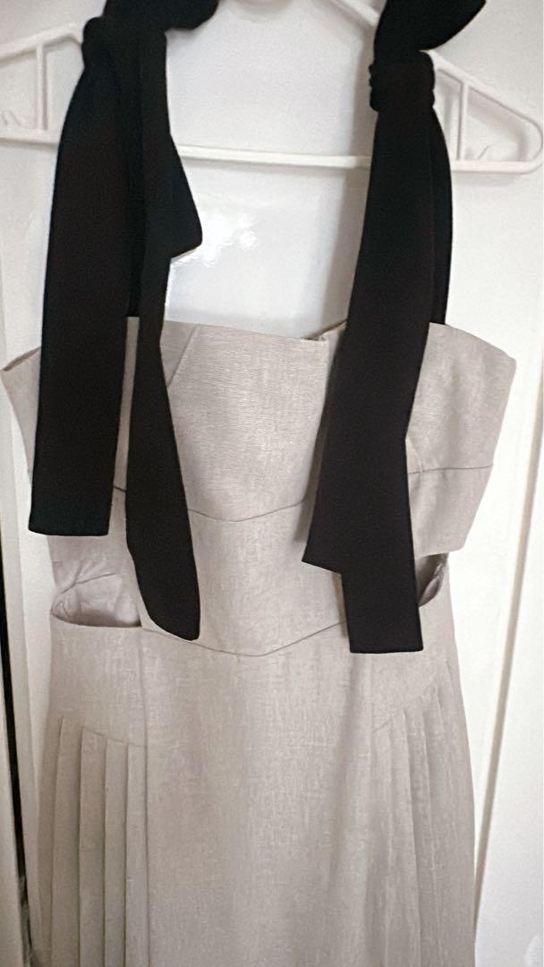 Ann ribbon pleats dress andmary アンドマリー