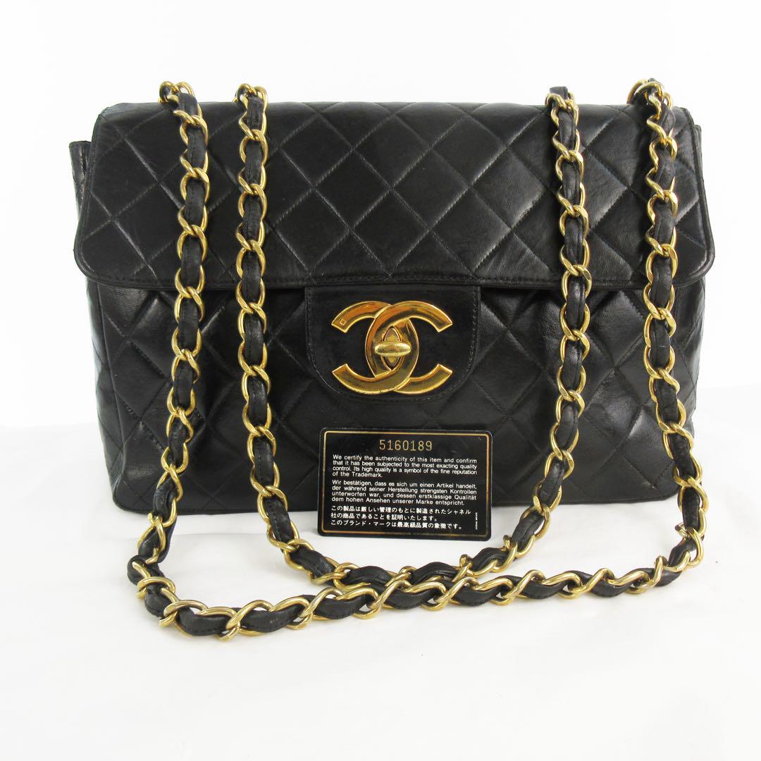 値下げしました！CHANEL ターンロック　ラムスキン　極美品 CHANEL シャネル フルフラップ チェーンショルダー ターンロック