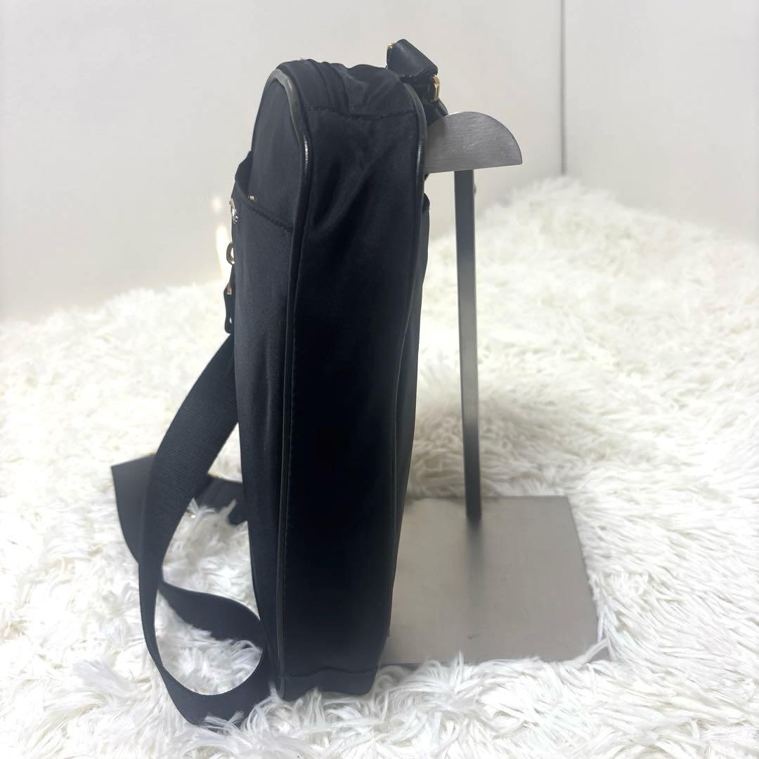 [美品] TUMI トゥミ ボディーバッグ ゴールド金具 ブラック