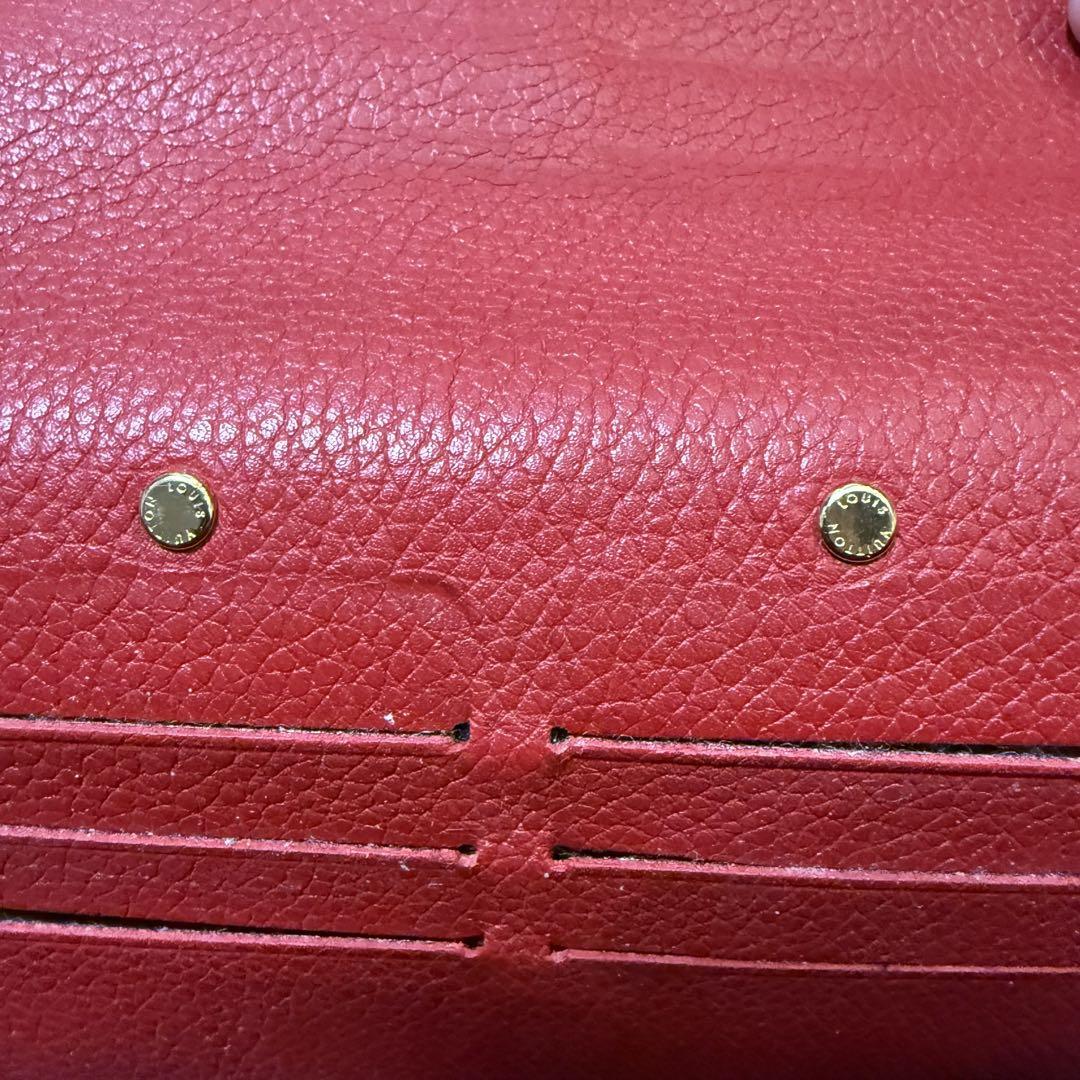 Louis Vuitton 長財布 レッド ブラウン