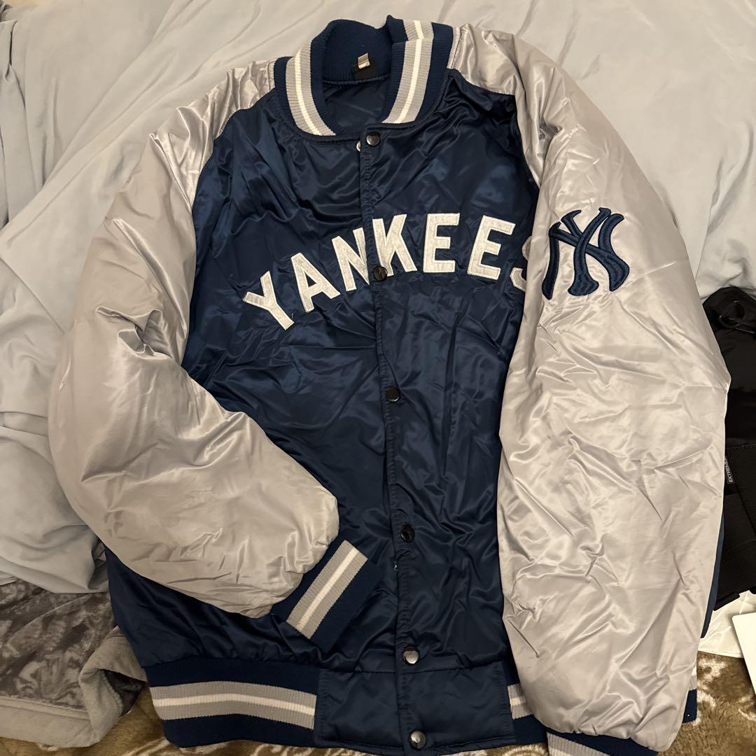 Yankees ジャケット ネイビー/シルバー　サイズL