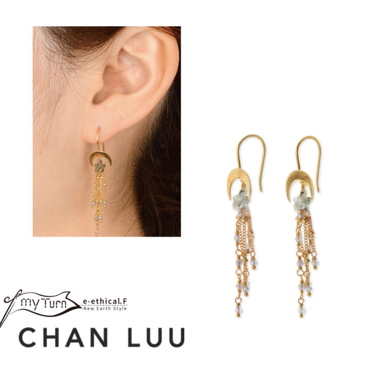 新品未使用 CHANLUU セミプレシャスストーンピアス シトリン