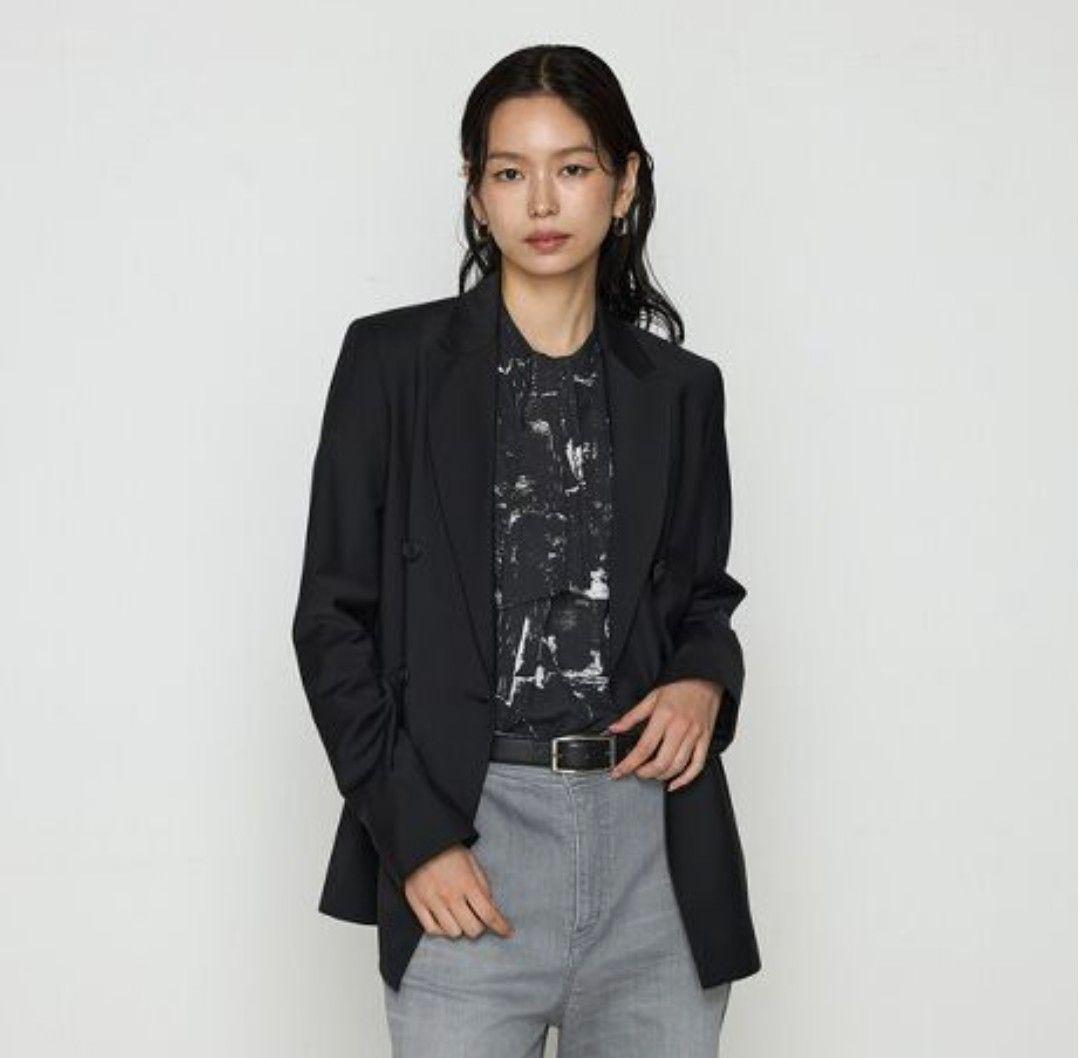 COMME CA（コムサ） ブラウス シャツ 「2WAY」アムンゼン大理石 【未使用】コムサ2wayアムンゼン大理石プリント ボウブラウス（白黒）9号