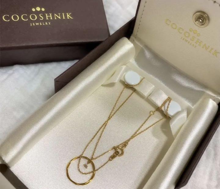超美品　ココシュニック　COCOSHNIK ロングネックレス K10 ネックレス 驚きの価格が実現！