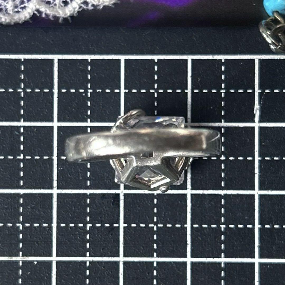 良品【銀製の蜥蜴✤クリスタルガラス】ヴィンテージリング SILVER925