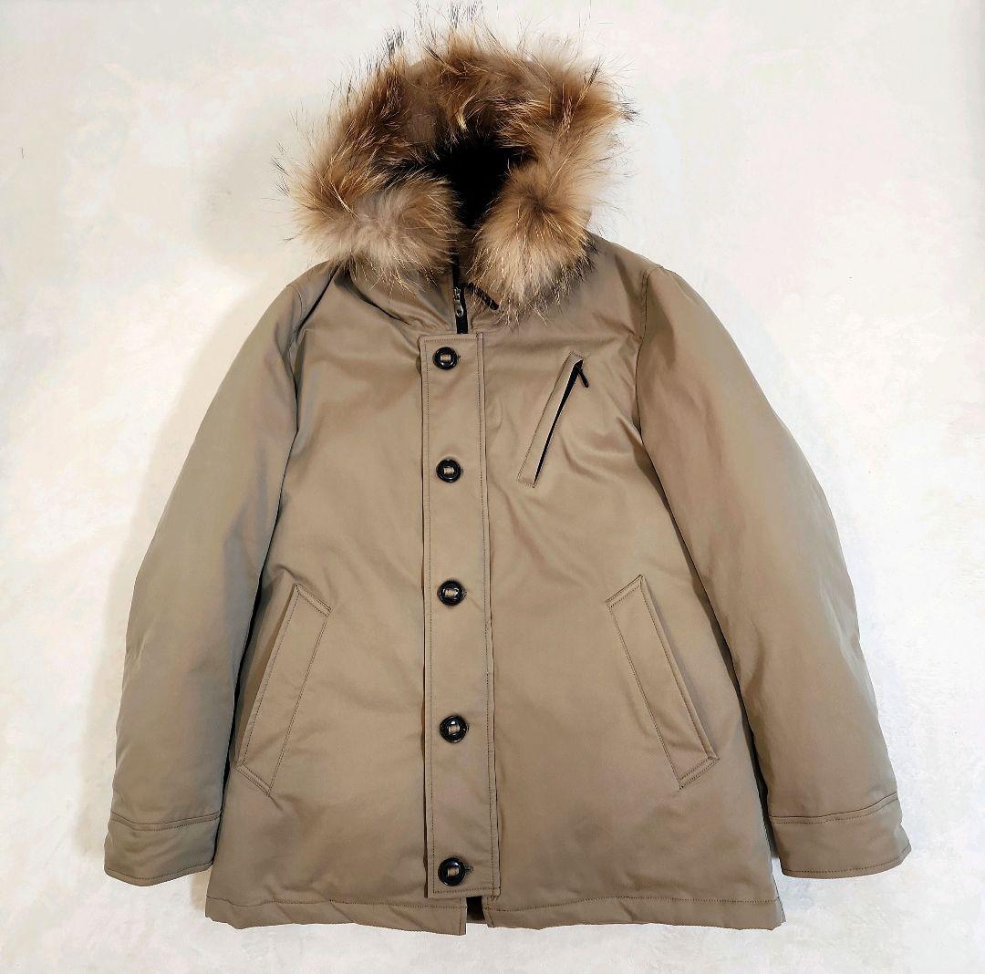 厚手 ミッシェルクラン オム ダウンジャケット リアルファーL MK MICHEL KLEIN HOMME