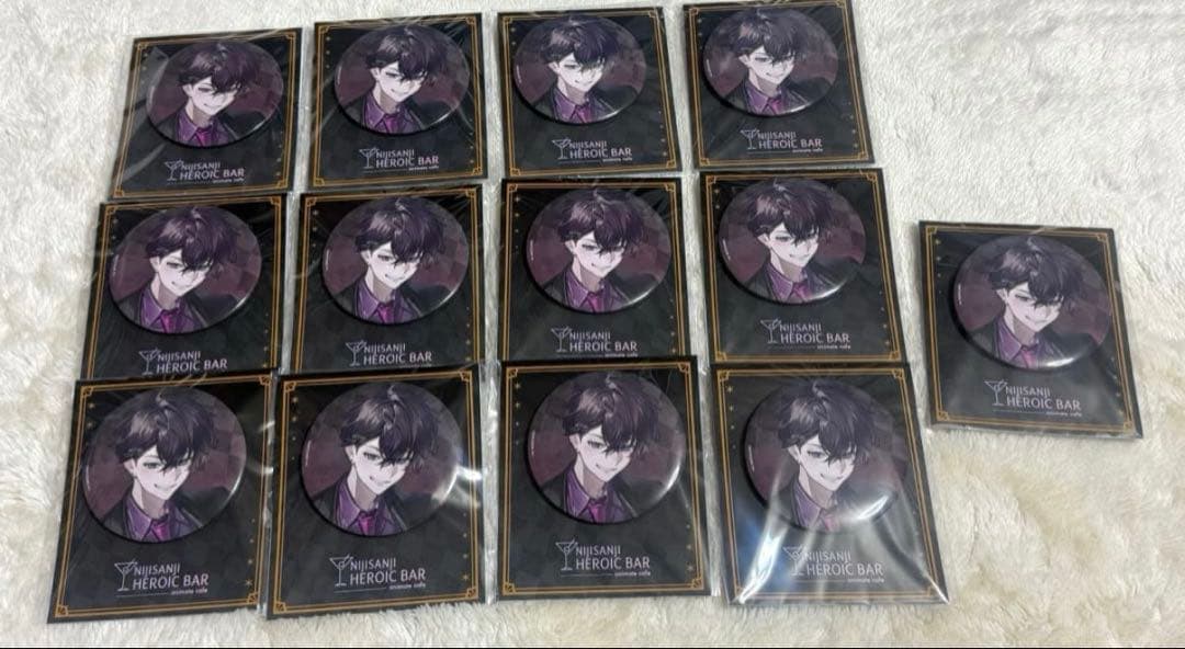 にじさんじ アニカフェ 佐伯イッテツ 缶バッジ HEROIC BAR新品、♥